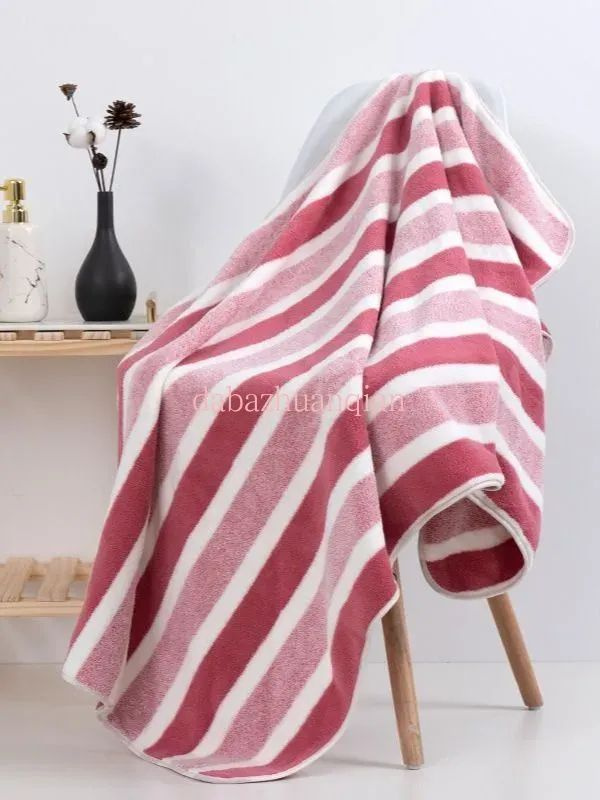 Полотенце банное, Велюр искусственный, 70x140 см, розовый, 1 шт. #1