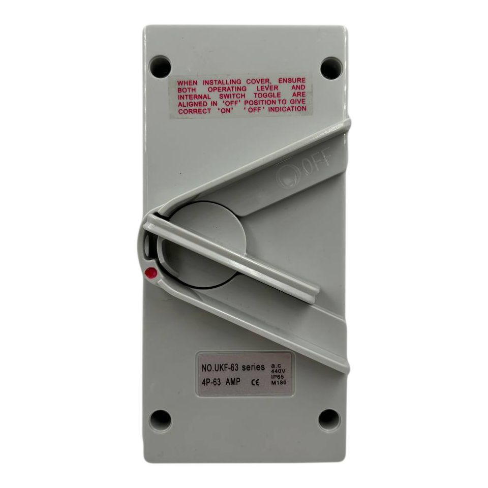 Рубильник 4P 63A 440В, IP65, выключатель трехфазный в корпусе ...