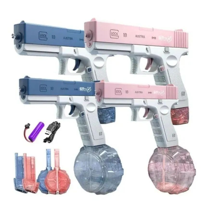 Электрический водяной пистолет GLOCK, розовый - купить с доставкой по ...
