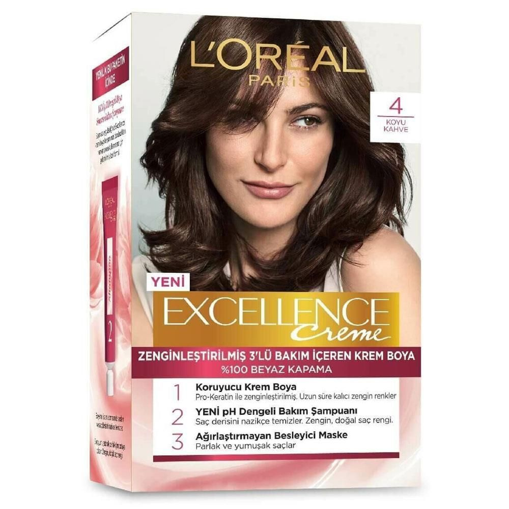 Краска для волос Loreal Paris Excellence Creme 4 каштановый - купить с ...