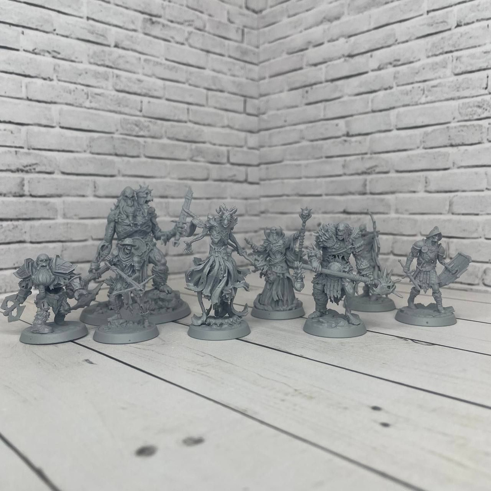 Миниатюра для настольных игр DnD, ДнД, Dungeons & Dragons, Pathfinder. "Армия мертвых". 8 Фигурок #1