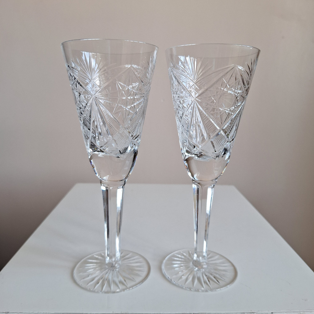 Хрустальные фужеры для шампанского 150 мл. СССР купить на OZON по ...