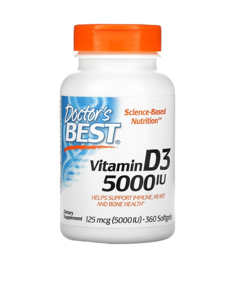 Doctor's Best d3 5000мг 360 капсул купить на OZON по низкой цене ...