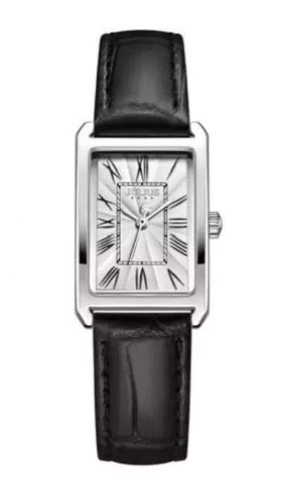 Часы наручные женские. Julius Кварцевые, прямоугольные, серебристые ...