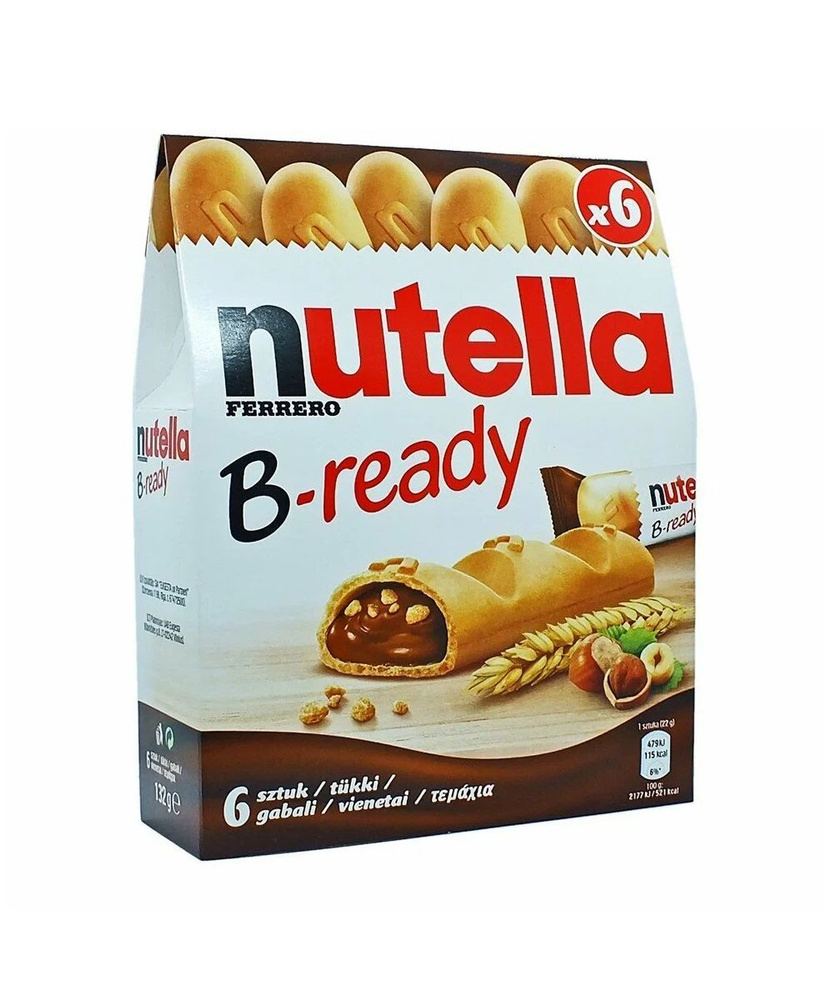 Бисквитный батончик Nutella B-ready, 132 г #1