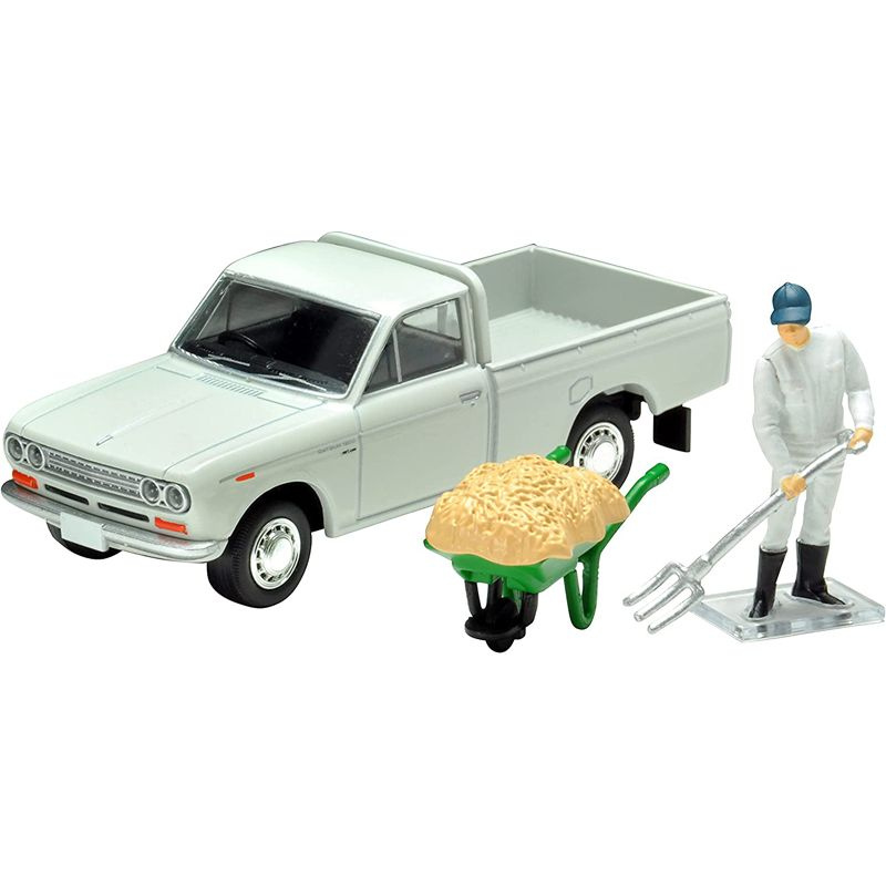 Машинка TAKARA TOMY Tomytec1/64 TLV Datsun Truck 1300 Deluxe with Figur Model Toys #1