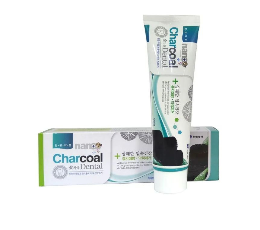 Зубная паста Lkimex Hanil NANO Charcoal Dental с серебром и бамбуковым ...