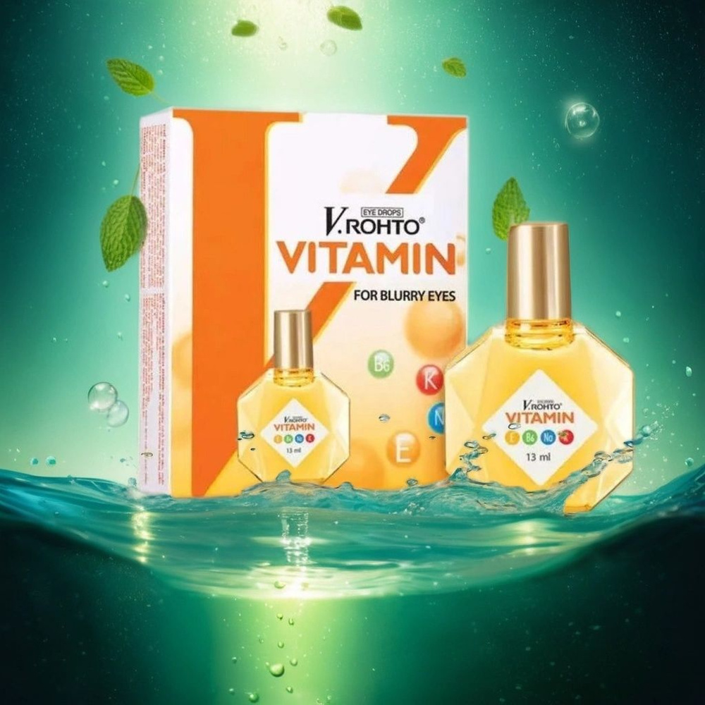 Витаминизированные капли для чувствительных глаз V.ROHTO VITAMIN , EYE DROPS, FOR BLURRY EYES , 13мл, #1