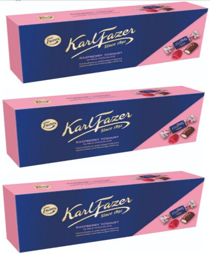 Конфеты Karl Fazer из молочного шоколада, с нежной малиново-йогуртовой ...