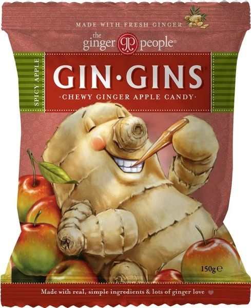 The ginger people Конфеты жевательные Gin Gins яблоко с имбирем 150 г (из Финляндии)  #1