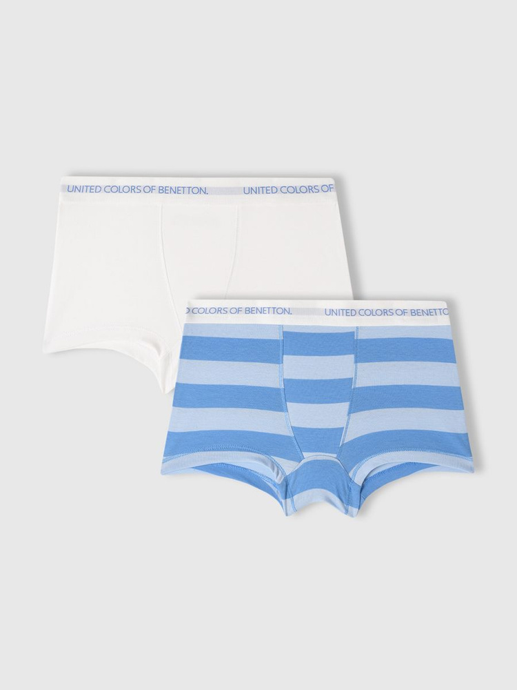 Shorts United Colors Of Benetton Kids & Teen - Bermuda En Popeline Coton - Coupe Décontractée, Logo Brodé - Pour Enfants Et Ados