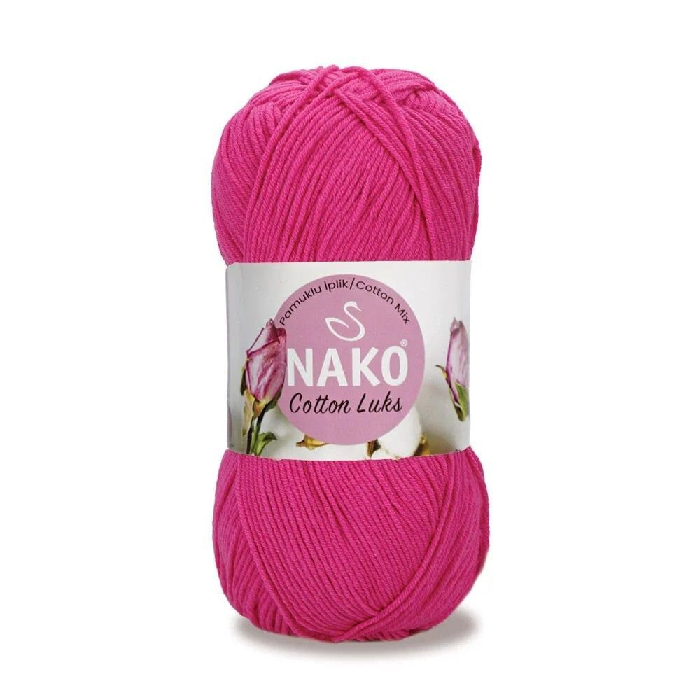 Пряжа Cotton Luks Nako - 97572 (фуксия), 60% хлопок, 40% акрил, (100г ...