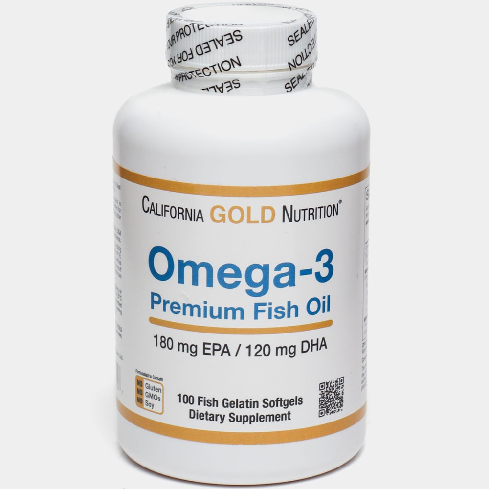 Омега-3, California Gold Nutrition, Рыбий жир премиального качества ...
