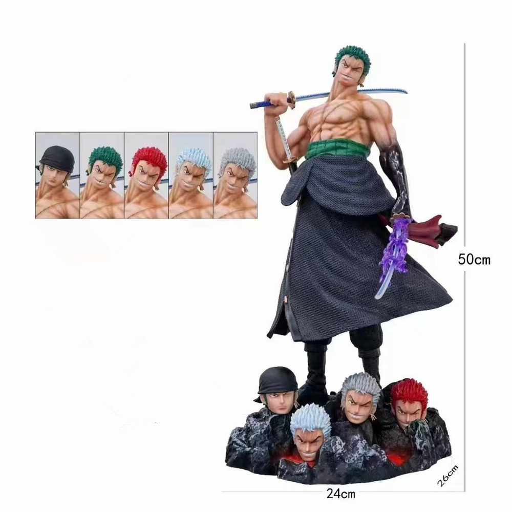 Anime One Piece Roronoa Zoro Collection PVC Figure Model 37cm Statue No Box