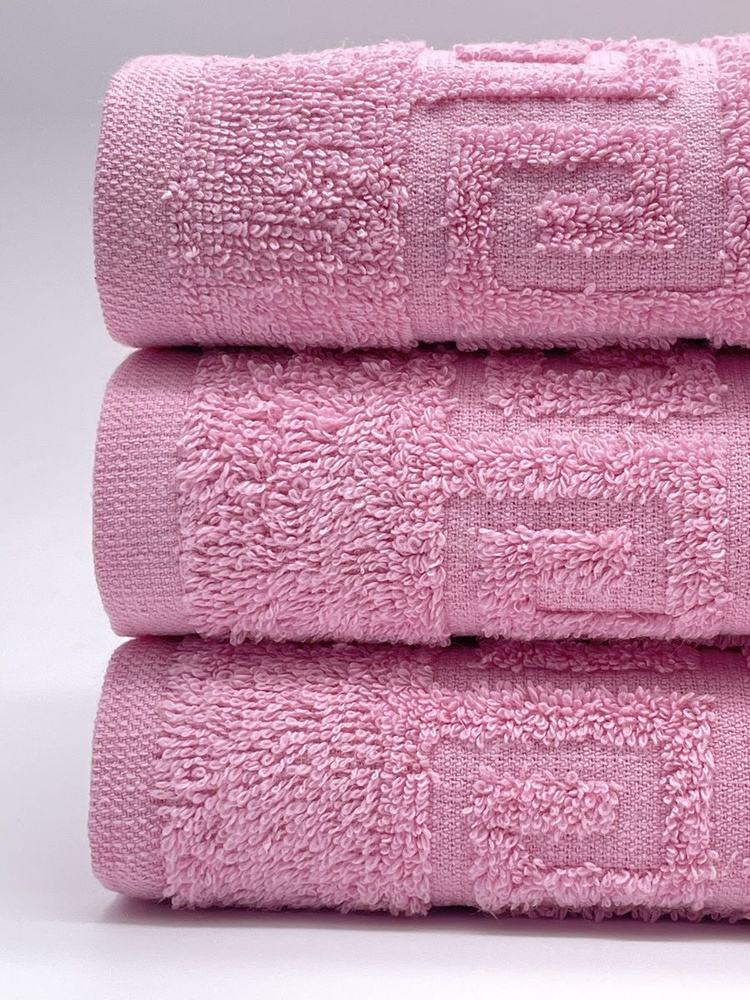 Набор полотенец для рук TM TEXTILE 40x70, розовый 12, 3шт., плотность 430  #1