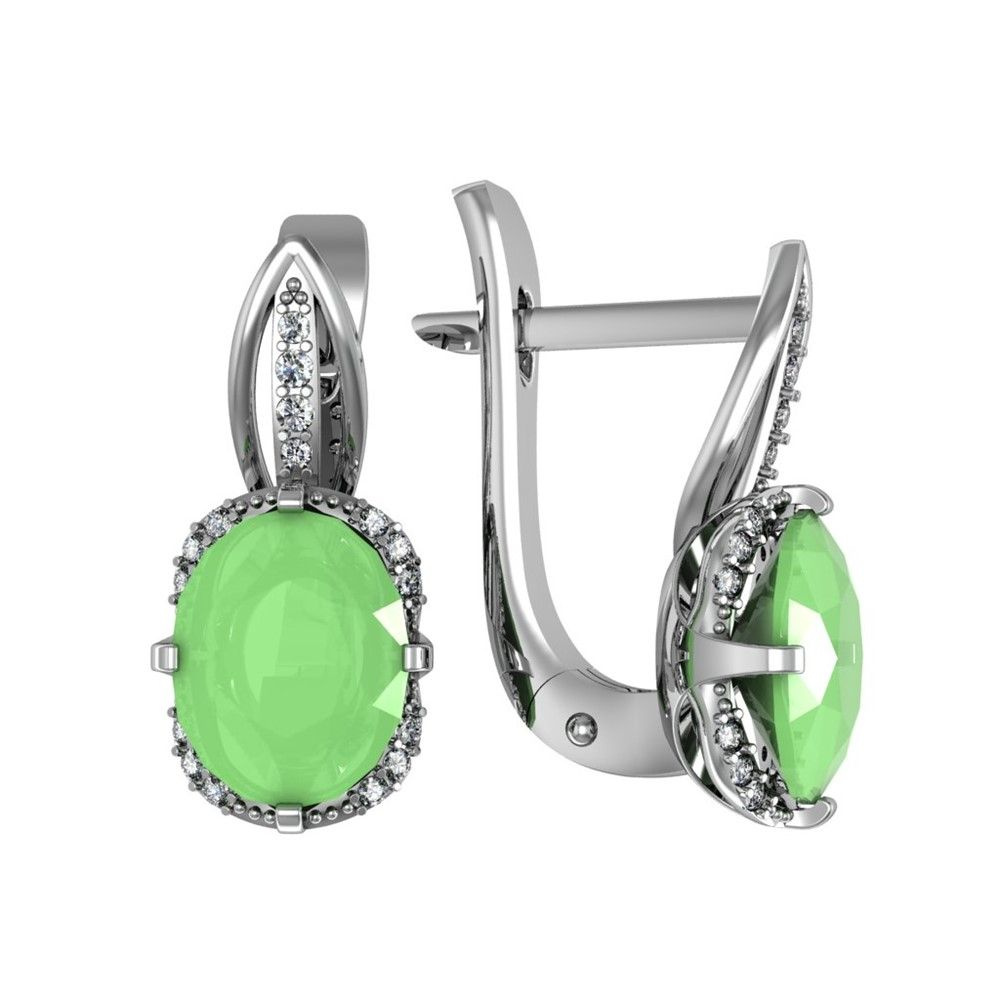 Приволжский Ювелир Серьги ювелирные Серебро родированное 925 пробы ...