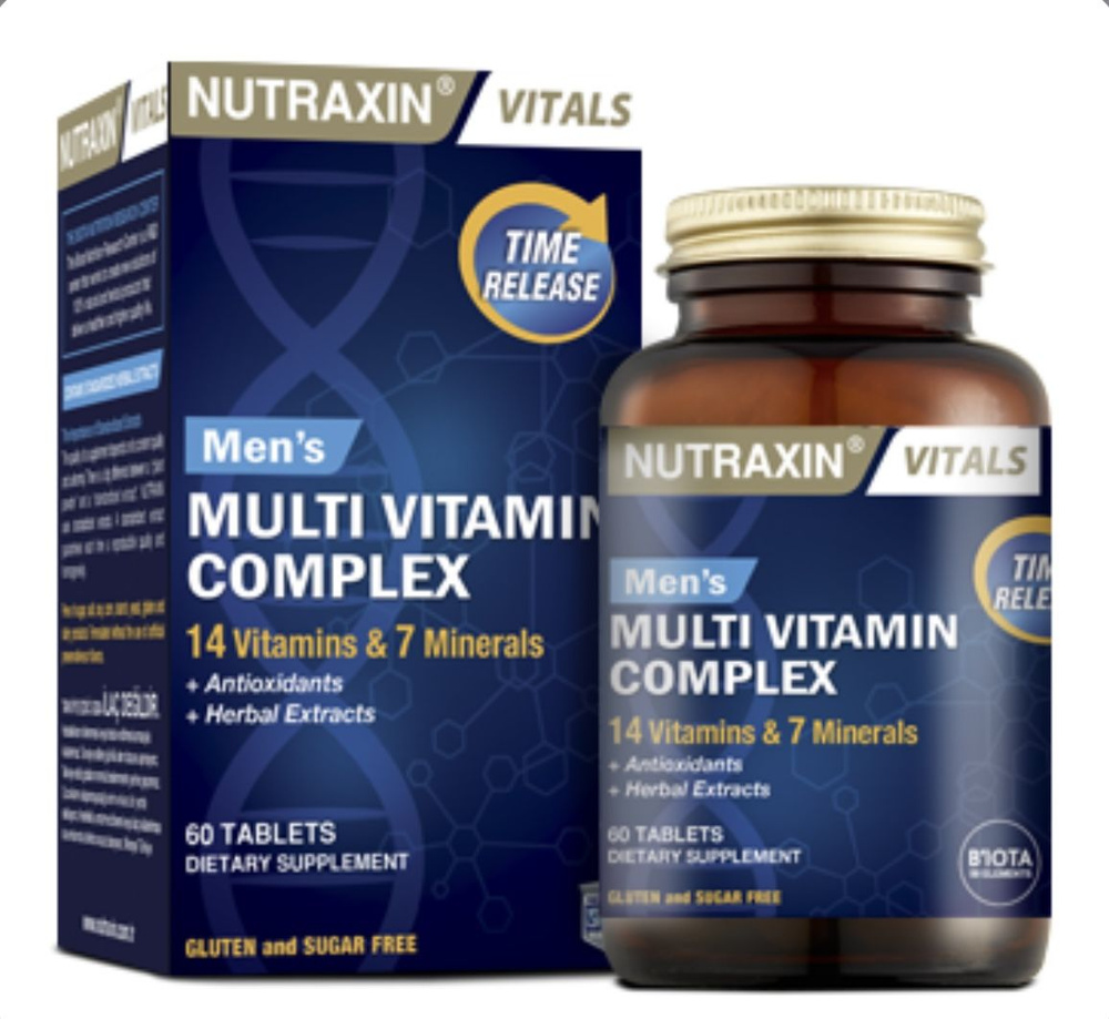 Витаминно-Минеральный Комплекс для Мужчин 60 таблеток, Nutraxin Mens ...
