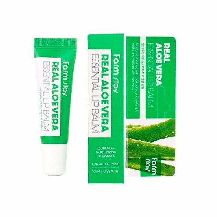 Суперувлажняющий бальзам для губ с экстрактом алое FarmStay Real Aloe Vera Essential Lip Balm, 10ml  #1