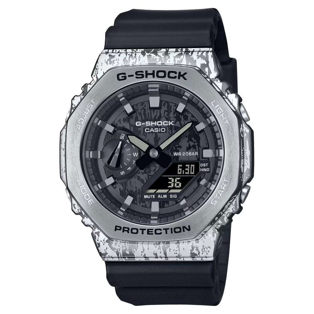 CASIO G-SHOCK GM-2100GC-1A часы наручные мужские противоударные водонепроницаемые, в металлическом безеле, #1