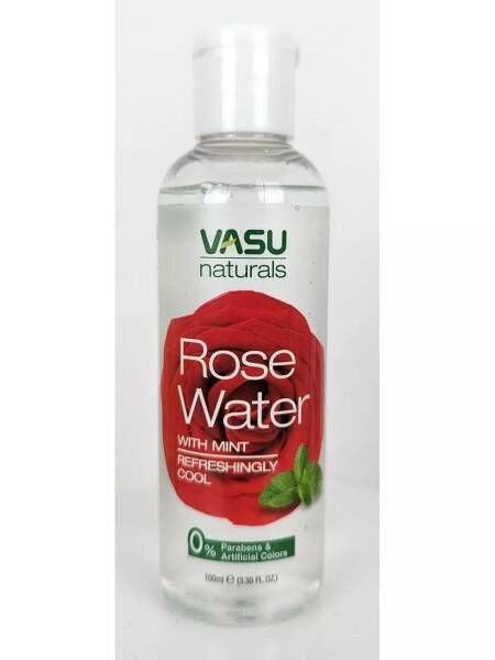 ROSE WATER with mint, VASU (Освежающая и охлаждающая РОЗОВАЯ ВОДА С МЯТОЙ, Васу), 100 мл.  #1