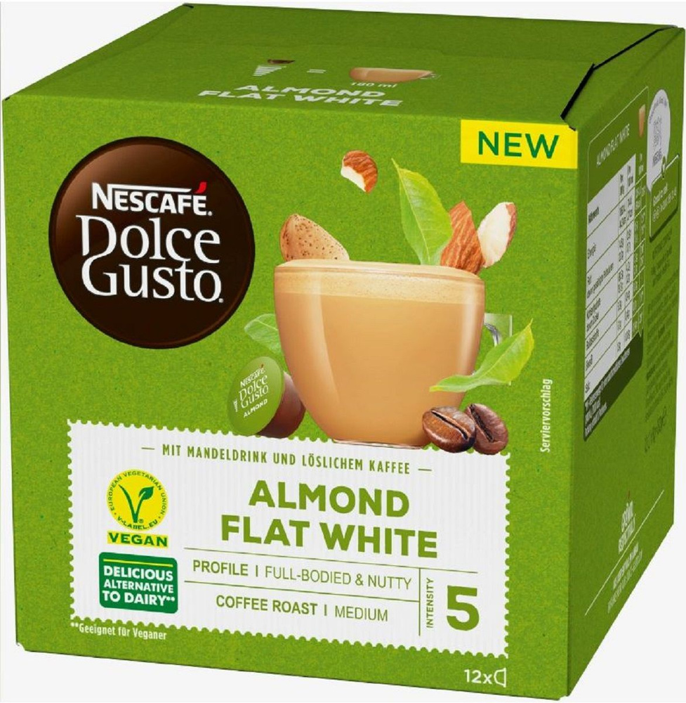 Капсулы для кофе Nescafe Dolce Gusto VEGAN ALMOND FLAT WHITE (12 капсул) #1