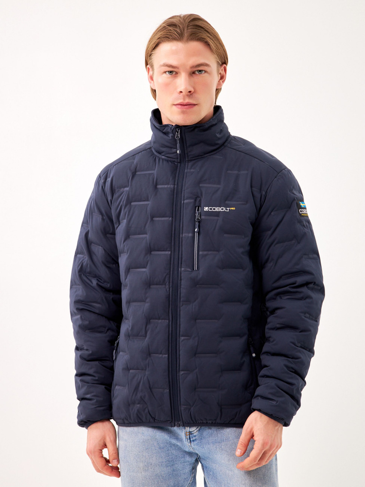 Куртка Мужской COBOLT синий капюшон Полиэстер, размер 50 Длинный ...