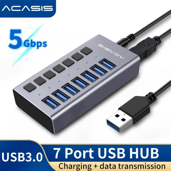 Acasis 7 Порт USB концентратор 5 Гбит / с USB 3.0 разделитель USB для ноутбуков  #1