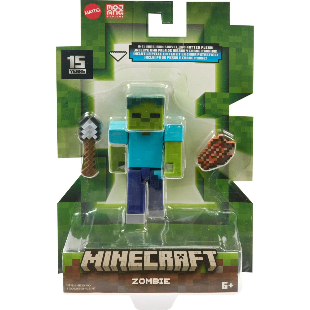 Mattel Minecraft-Маленькая скульптура 2-в-1 с большой головой и ...