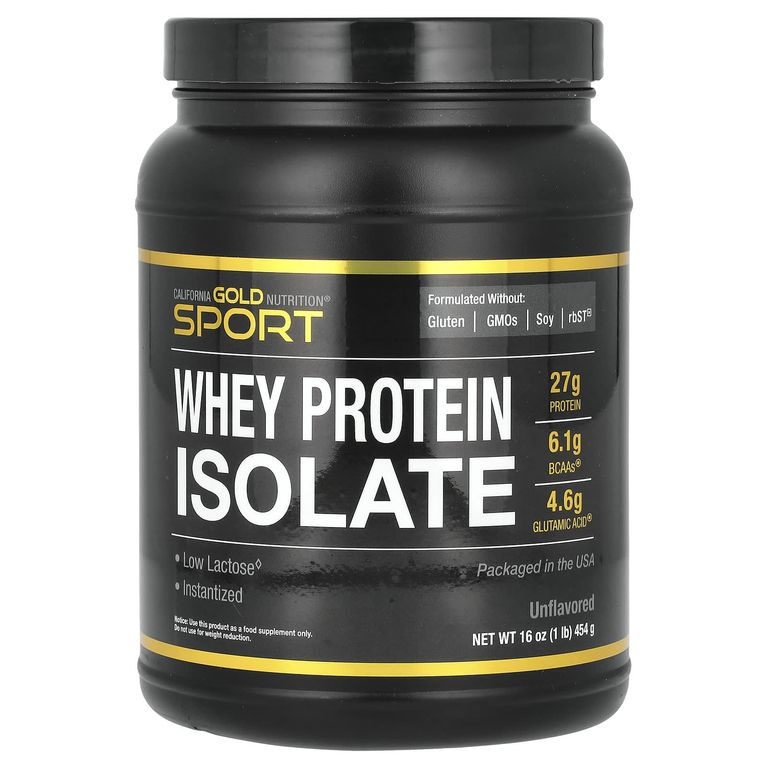 California Gold Nutrition, Sport, изолят сывороточного протеина, без ...