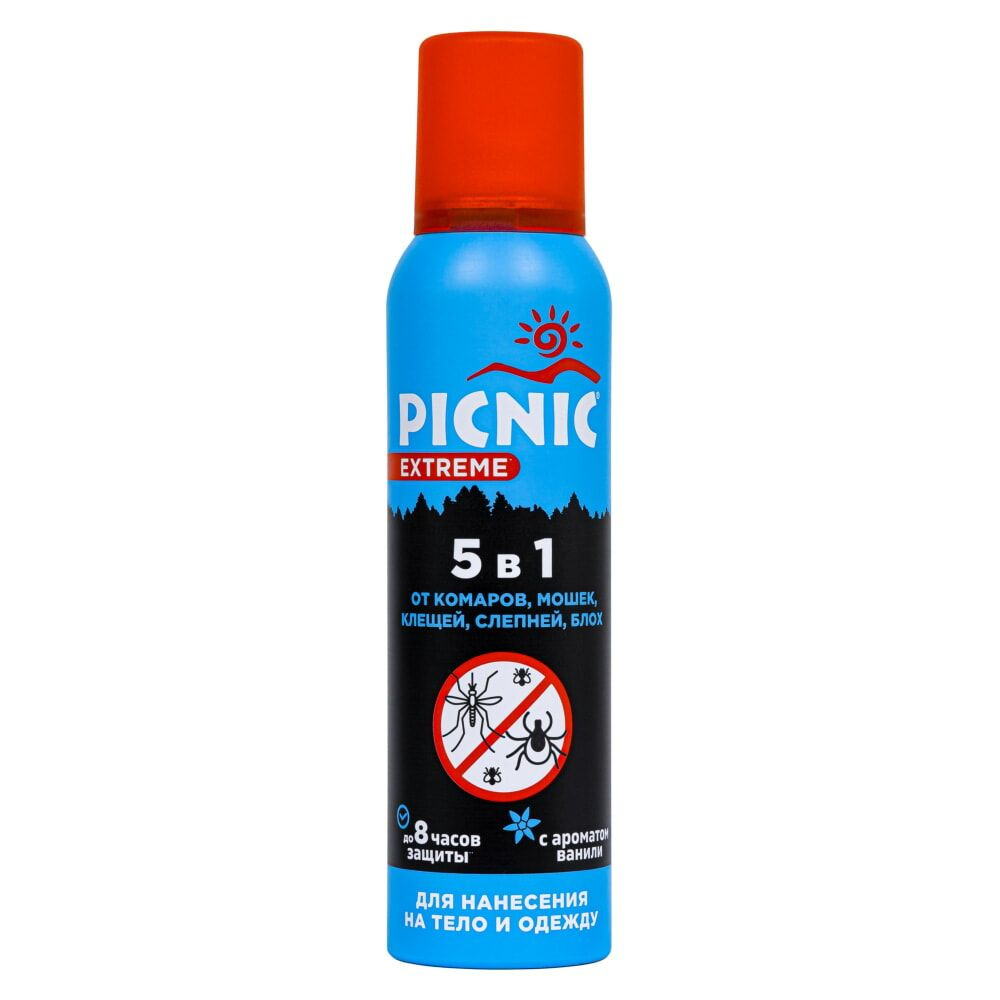 Picnic (Пикник) Extreme 5 в 1 аэрозоль от комаров, мошки, клещей ...