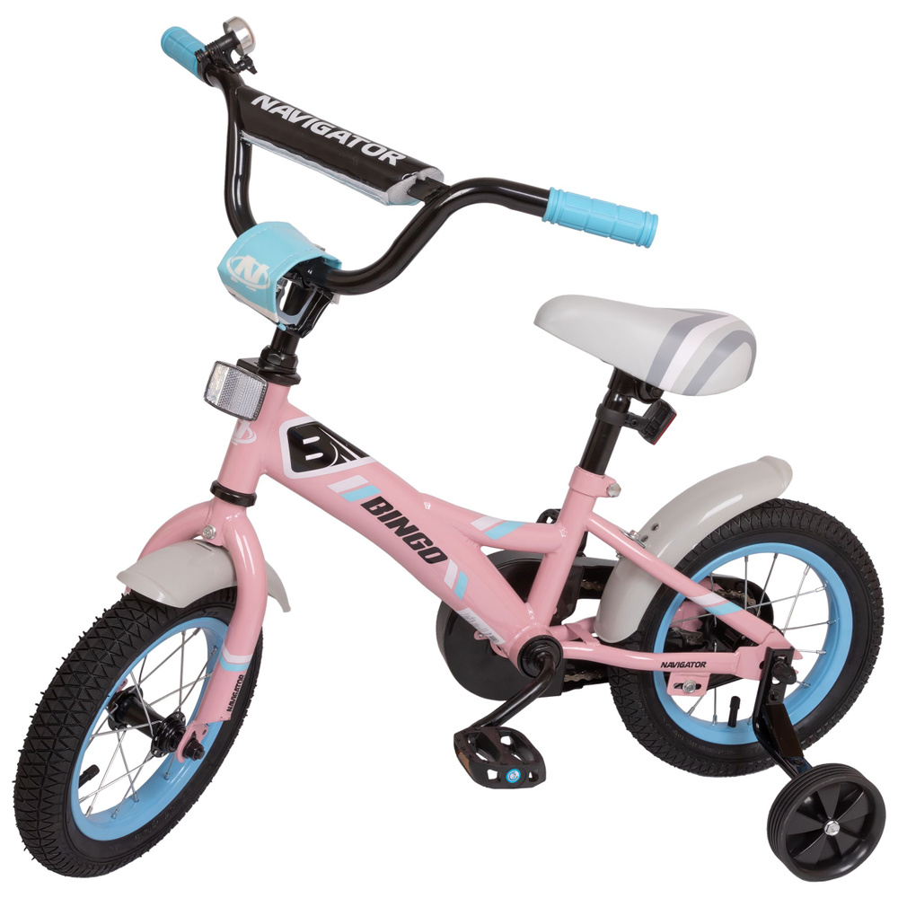 Велосипед детский Navigator BINGO 12 дюймов, четырехколесный, двухколесный, городской, для девочек, для #1