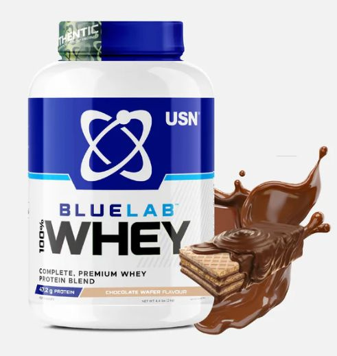 Сывороточный протеин 100% WHEY BLUE LAB USN /100% ВЭЙ БЛЮ ЛАБ ЮСН со вкусом шоколадной вафли, 2000 грамм #1