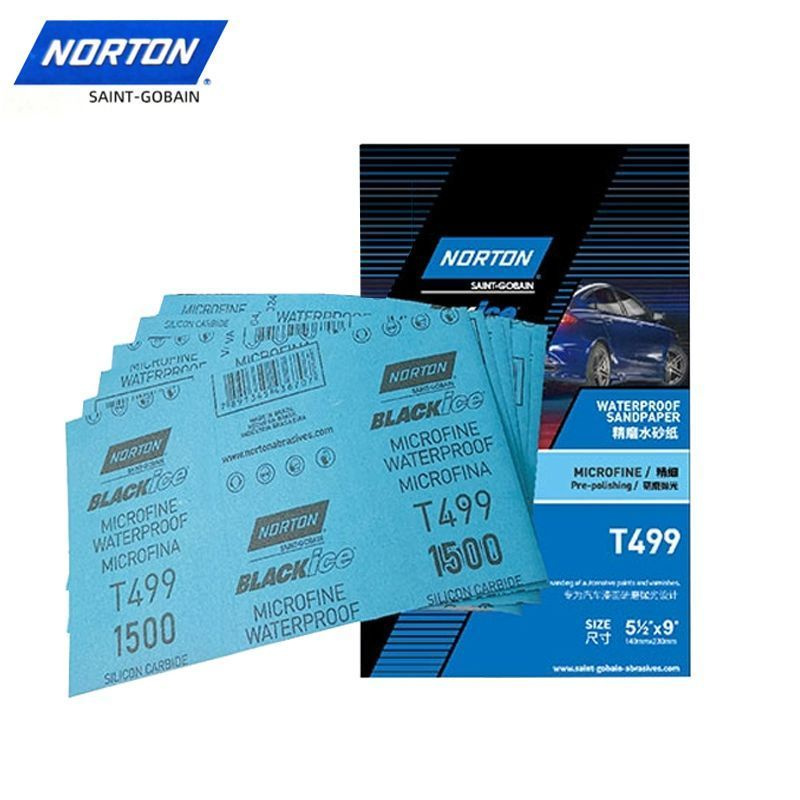 Водостойкая наждачная бумага NORTON Saint-Gobain 140/230 мм, тонкий абразив  #1