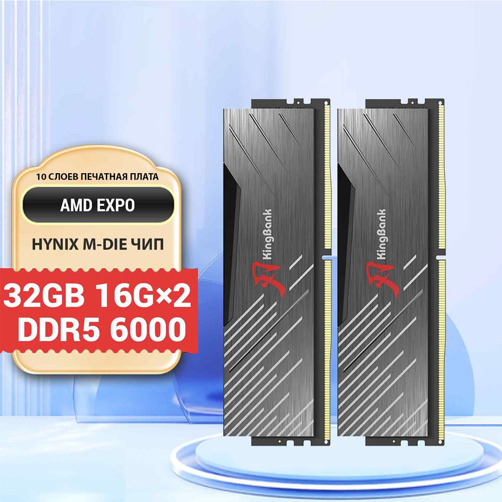 Модуль оперативной памяти KingBank 16 ГБ DDR5 PC48000 6000 MHz CL
