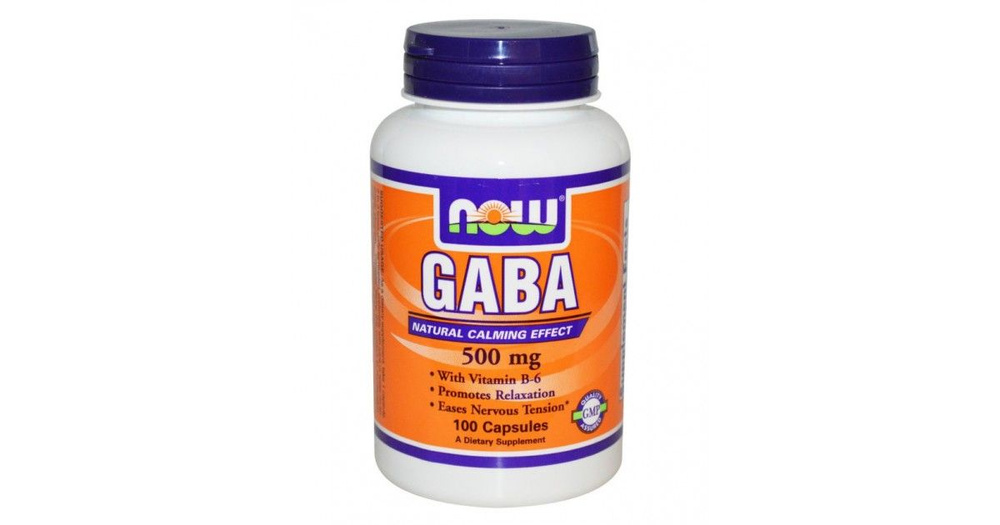 NOW GABA с витамином В6 500 мг 100 капсул #1