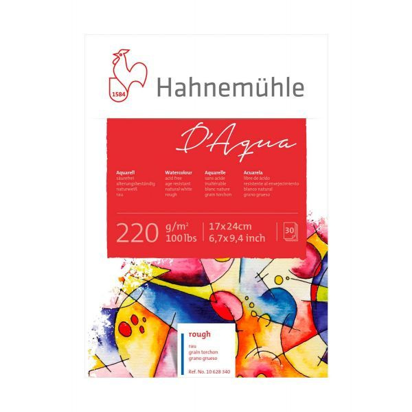Hahnemuhle Альбом-склейка для акварели "D'Aqua", 220 г/м2, 17x24 см, 30 л, целлюлоза 100%, крупное зерно #1