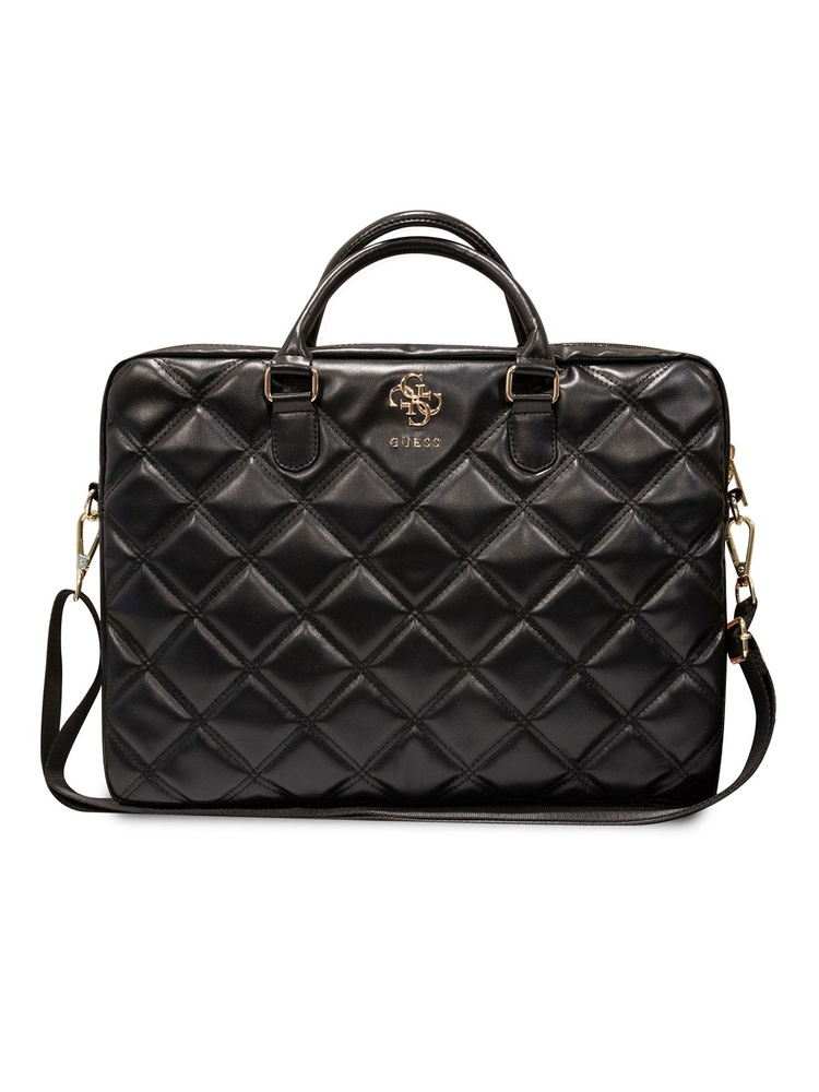 Сумка для ноутбука Guess Quilted 15-16 дюймов из стеганой экокожи на молнии с ремешком через плечо с #1