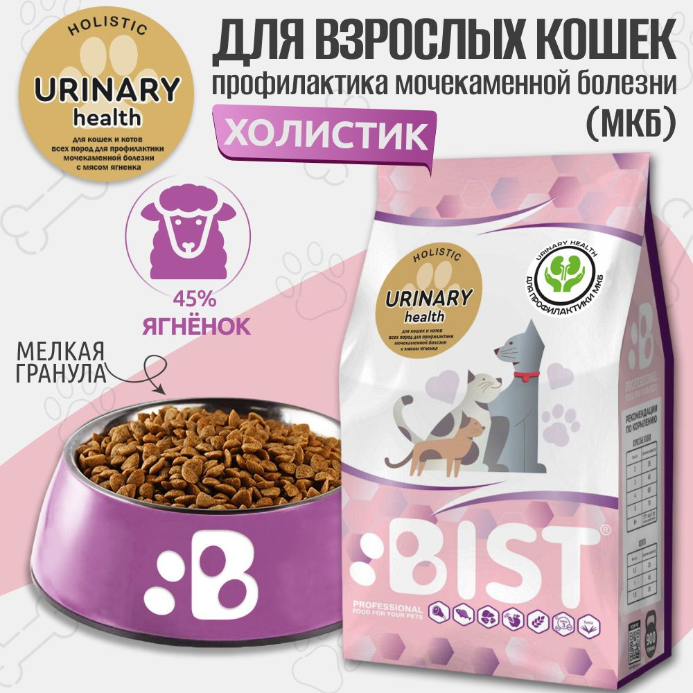 Сухой корм для профилактики мкб (мочекаменной болезни) у кошек и котов ...