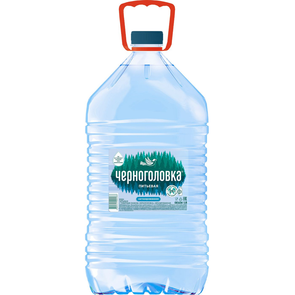 Вода питьевая ЧЕРНОГОЛОВКА артезианская негазированная, ПЭТ, 5L  #1