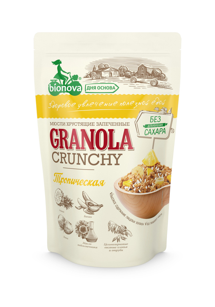 Мюсли Bionova Granola Crunchy Тропические, 400 г купить на OZON по ...