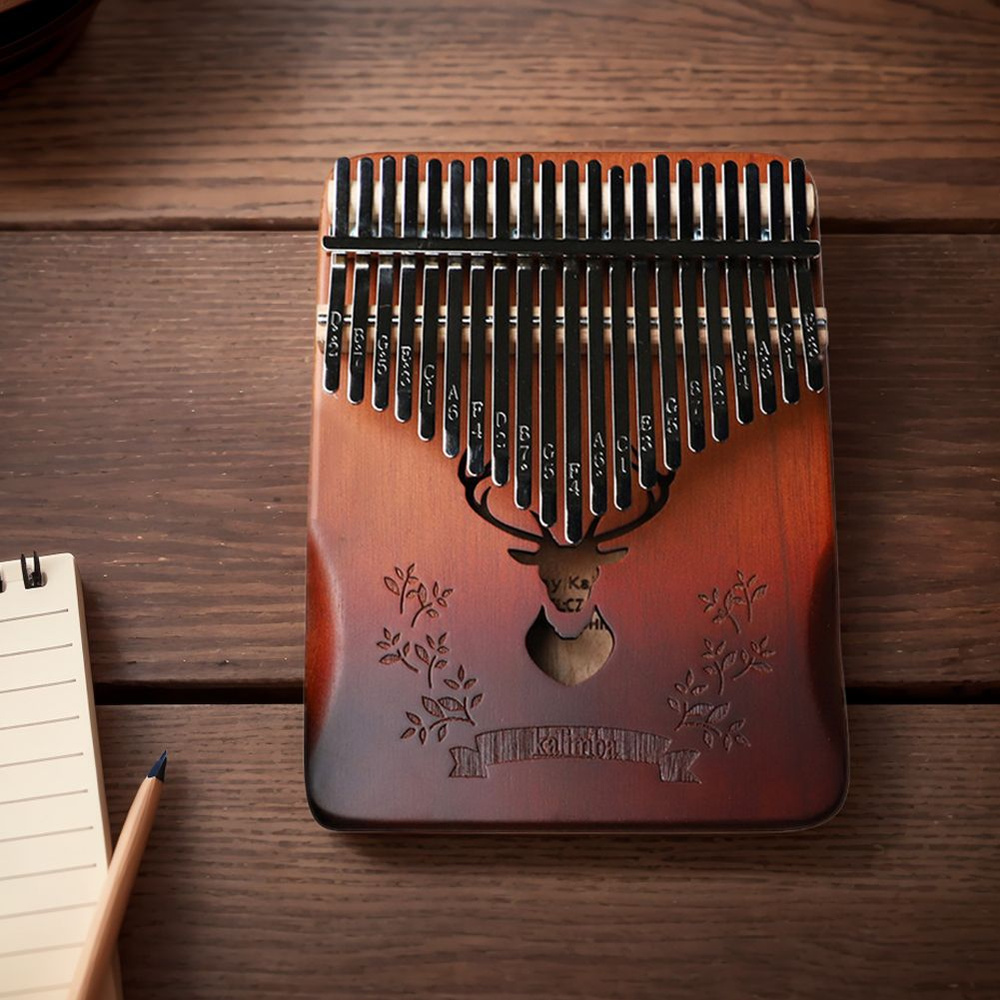 Портативное пианино Kalimba с 21 клавишей для большого пальца (Mbira Finger Piano) (градиентный лесной #1