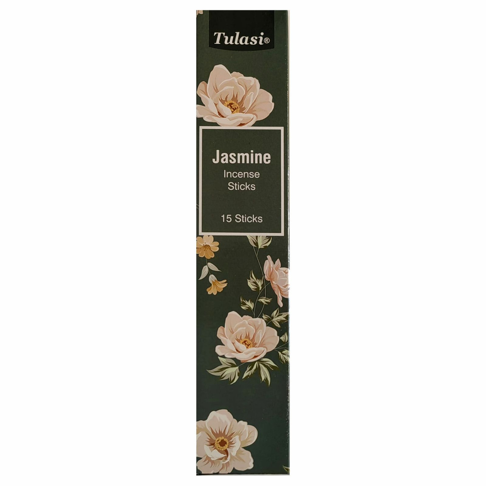 Tulasi JASMINE Incense Sticks, Sarathi (Туласи ЖАСМИН благовония палочки, Саратхи), 15 палочек.  #1