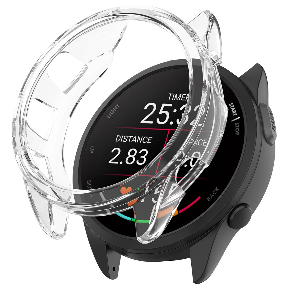 Силиконовый защитный чехол бампер для Garmin Forerunner 165/165 Music с противоударными свойствами  #1