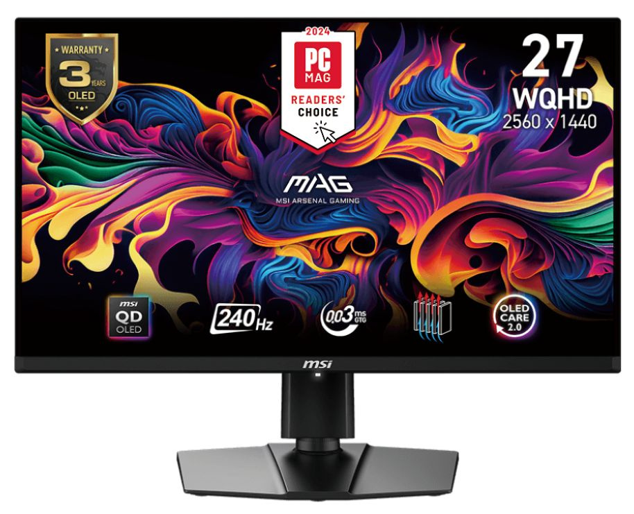 MSI 27" Монитор MAG 271QPX QD-OLED E2/240Hz/0.03ms GTG/QD-OLED/HDR400, черный матовый  #1