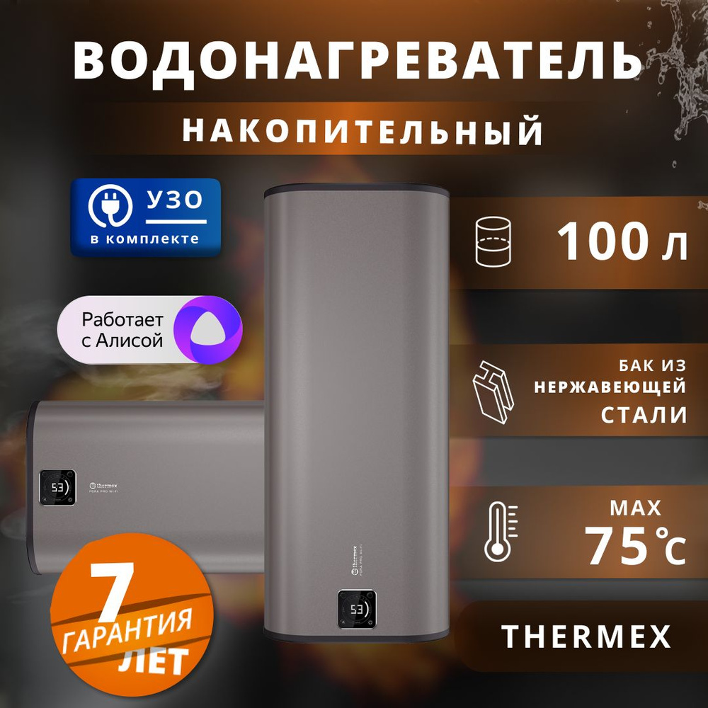 Thermex Водонагреватель накопительный ForosPro, серый металлик  #1