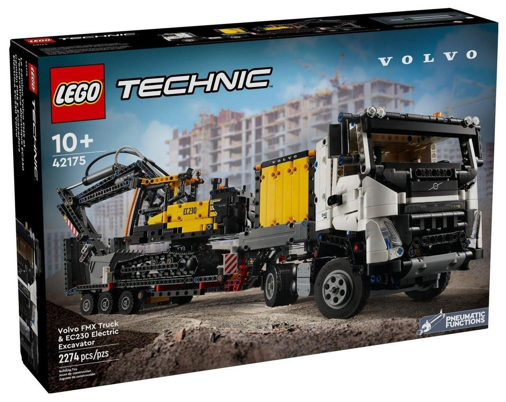 LEGO Technic 42175 грузовик Volvo FMX и экскаватор EC230 Electric #1