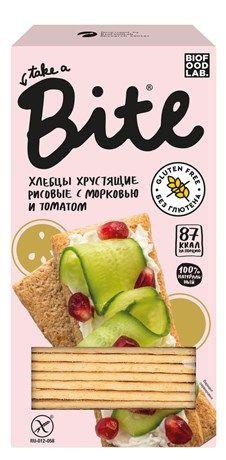 Хлебцы Bite рисовые БЕЗ САХАРА морковь и томат, 150г #1