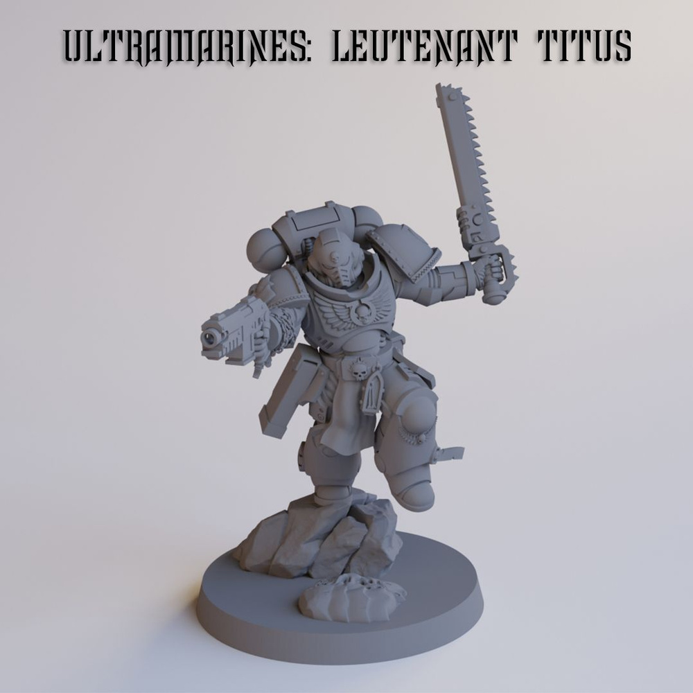 Ultramarines: Leutenant Titus / Ультрамарины: Лейтенант Тит миниатюра / Warhammer 40000  #1