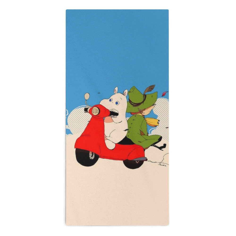 Moomin Полотенце для лица, рук, Микрофайбер, 30x70 см, разноцветный, 1 шт.  #1