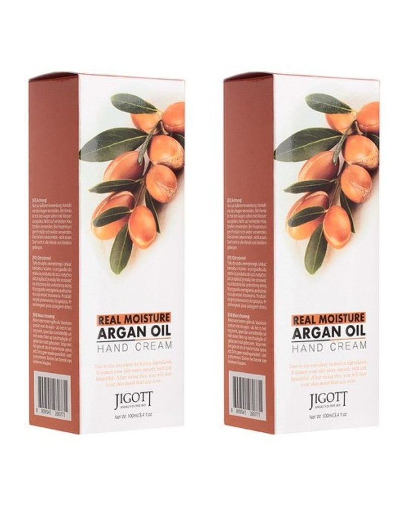 Jigott Крем для рук Real Moisture Argan Oil Hand Cream, с аргановым маслом, 100 мл, 2 шт  #1